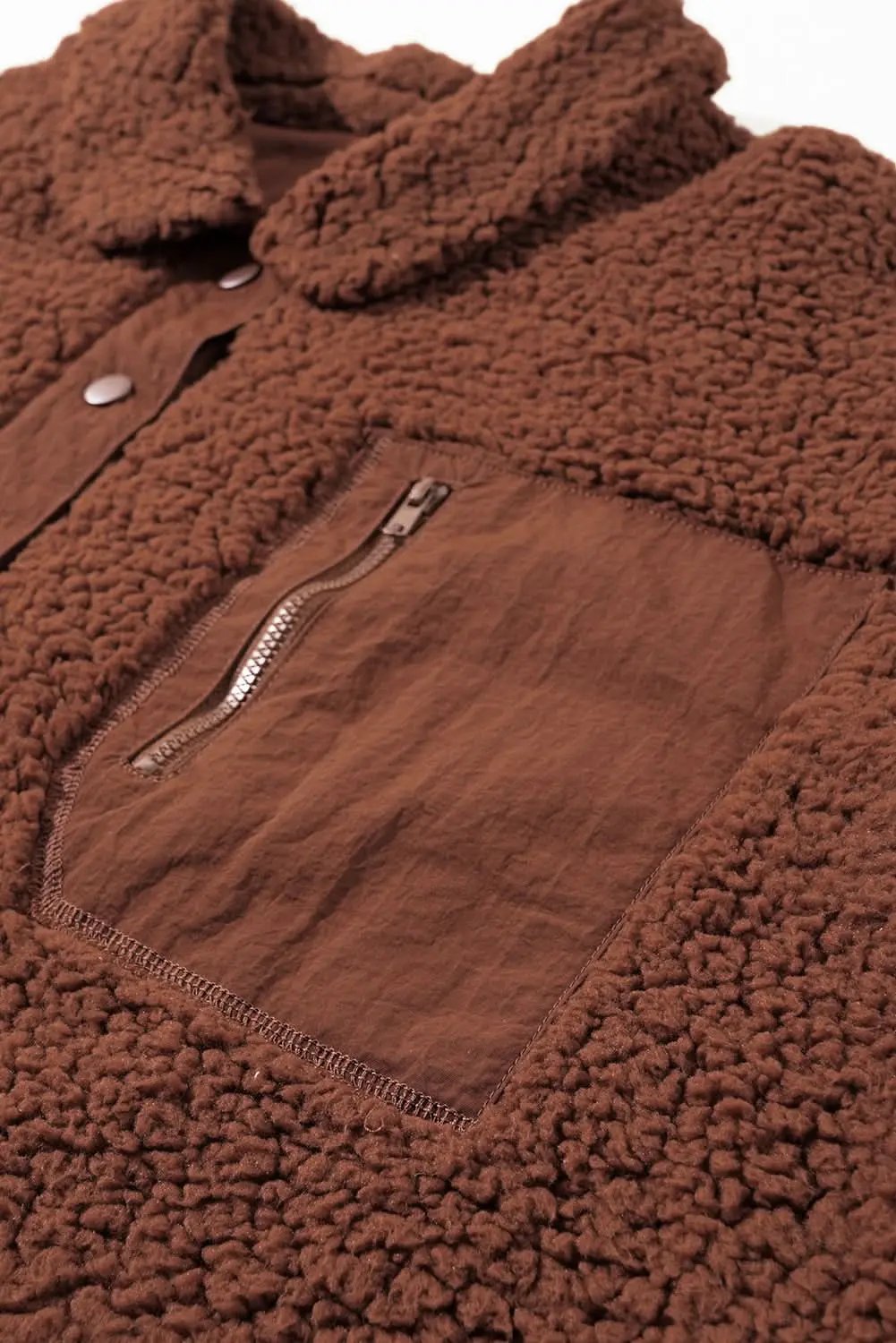 Cozy red teddy bear jacket - Love Salve